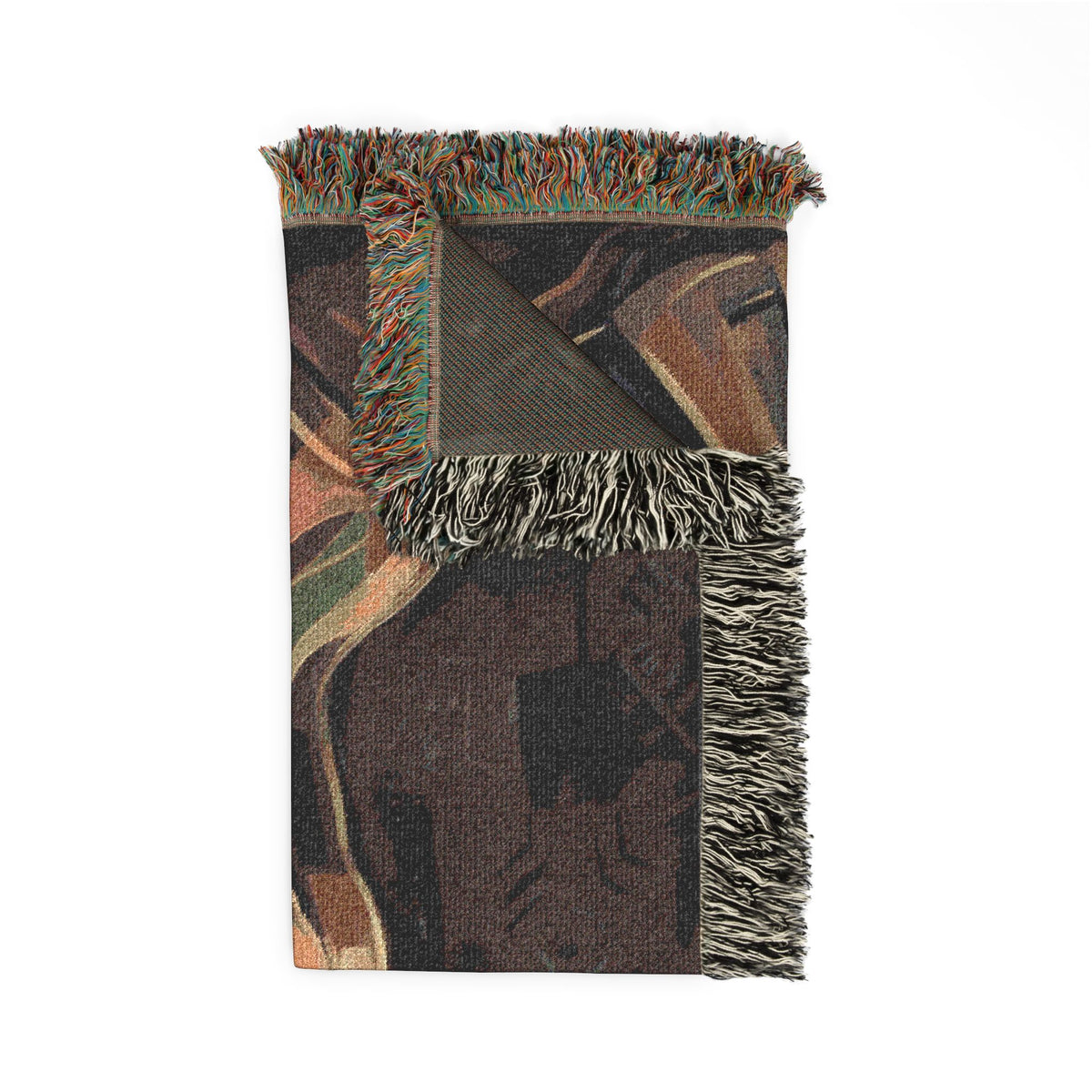 Afrocentric Partner Dance Woven Blanket | Abstract Figures, Boho Tribal Home Decor