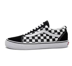 Classic Black and White Low-Top Canvas Sneakers