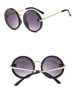 Colorful Round Frame Metal Sunglasses for Kids