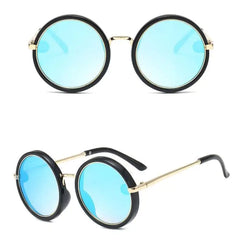 Colorful Round Frame Metal Sunglasses for Kids