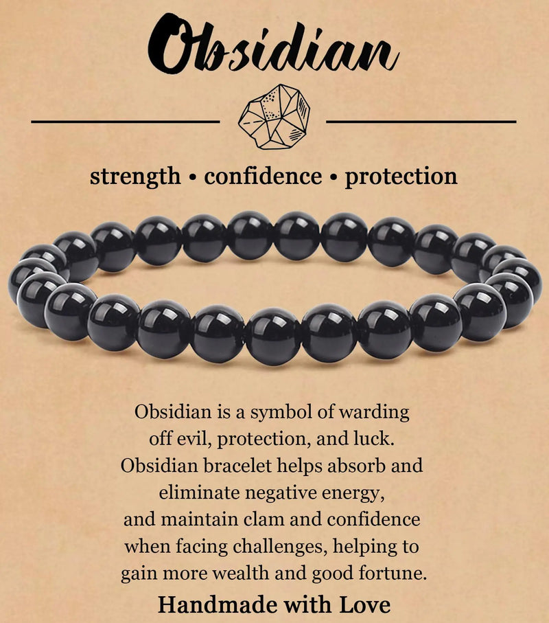 GemAura 8MM Healing Stone Bracelet for All - Natural Semi-Precious Beads