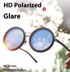 ND9 Round Frame Polarized Sun Glasses
