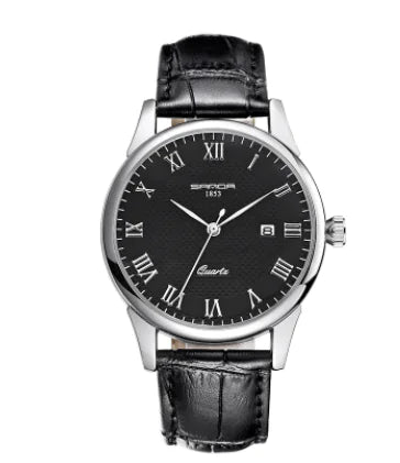 Waterproof Couple's Watch with Leather Strap
