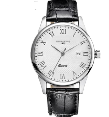 Waterproof Couple's Watch with Leather Strap
