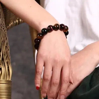 Tiger Eye Natural Stone Beaded Bracelet, His & Hers