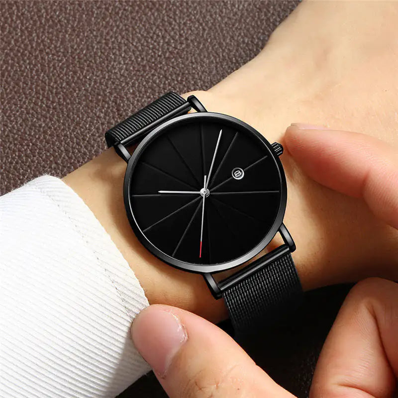 Men's Waterproof Quartz Calendar Watch