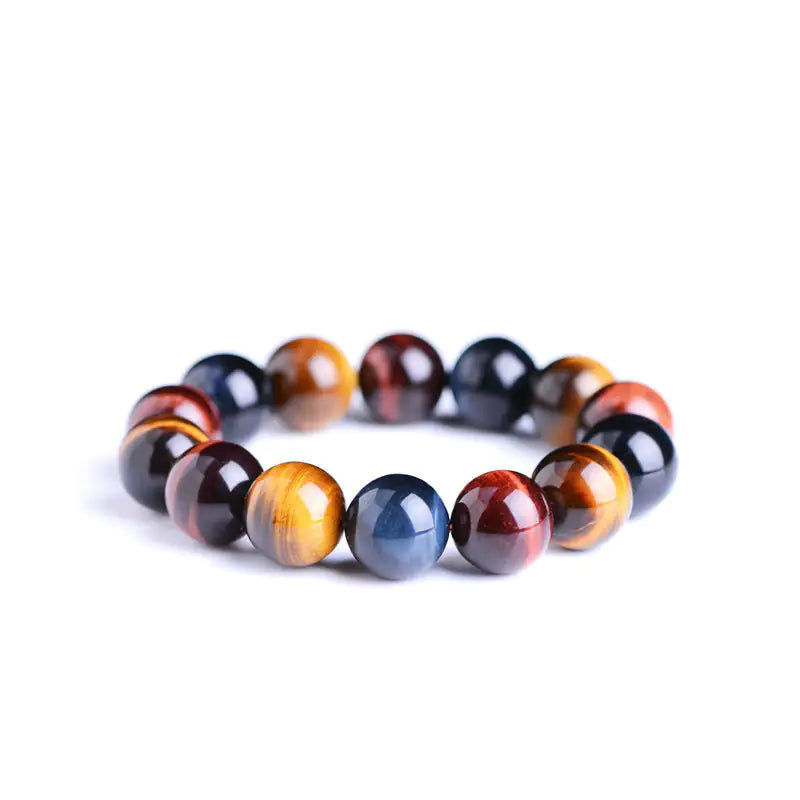 Tiger Eye Natural Stone Beaded Bracelet, His & Hers