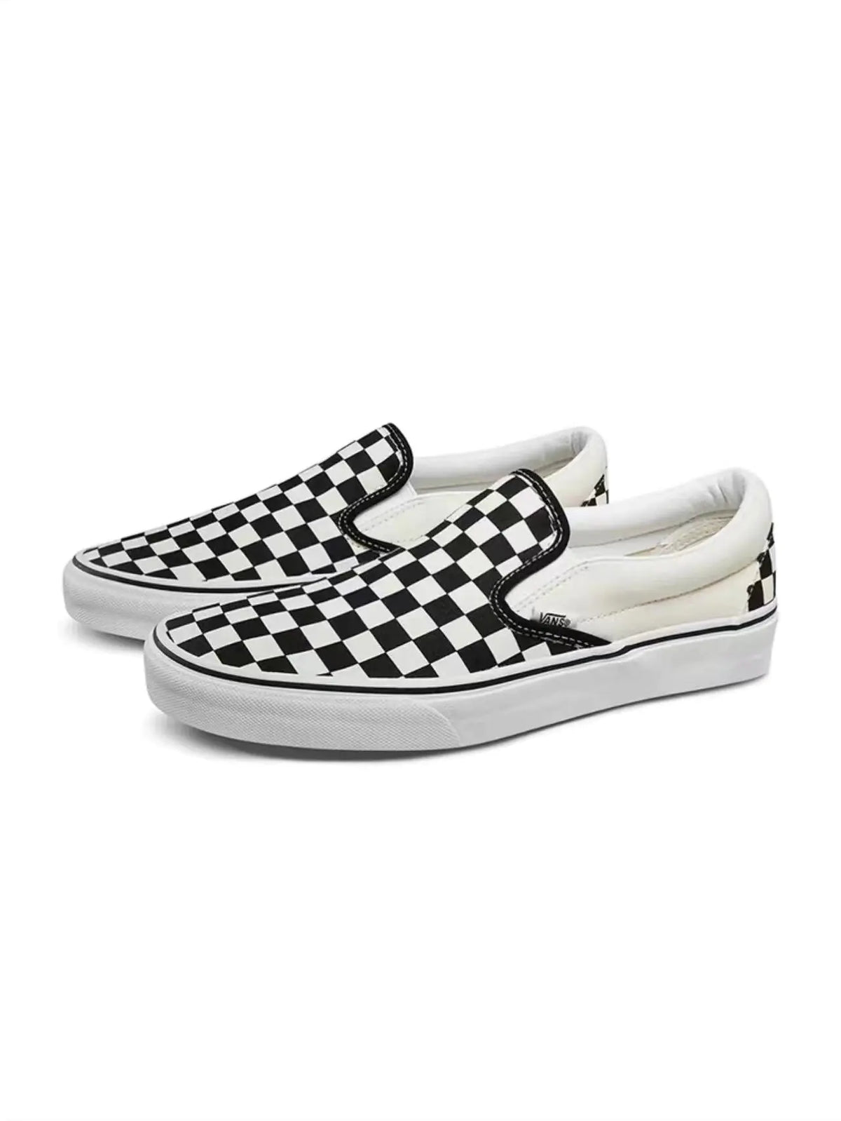 Classic Black & White Low-Top Canvas Sneakers